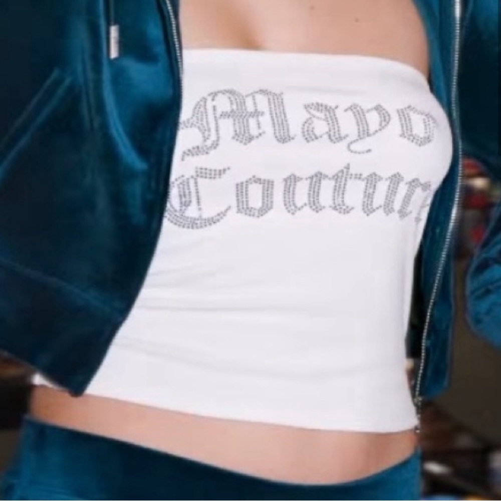 Limited Juicy Couture x Kraft Mayo Velour Tube Top M